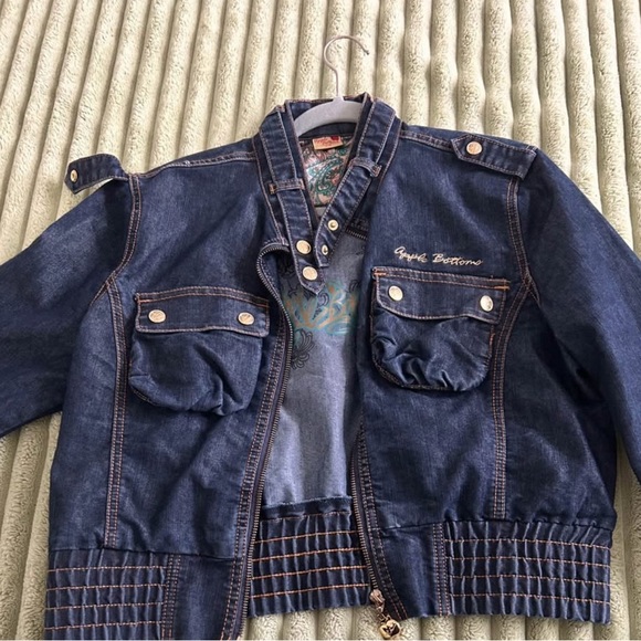 Blue Denim apple bottom Jacket